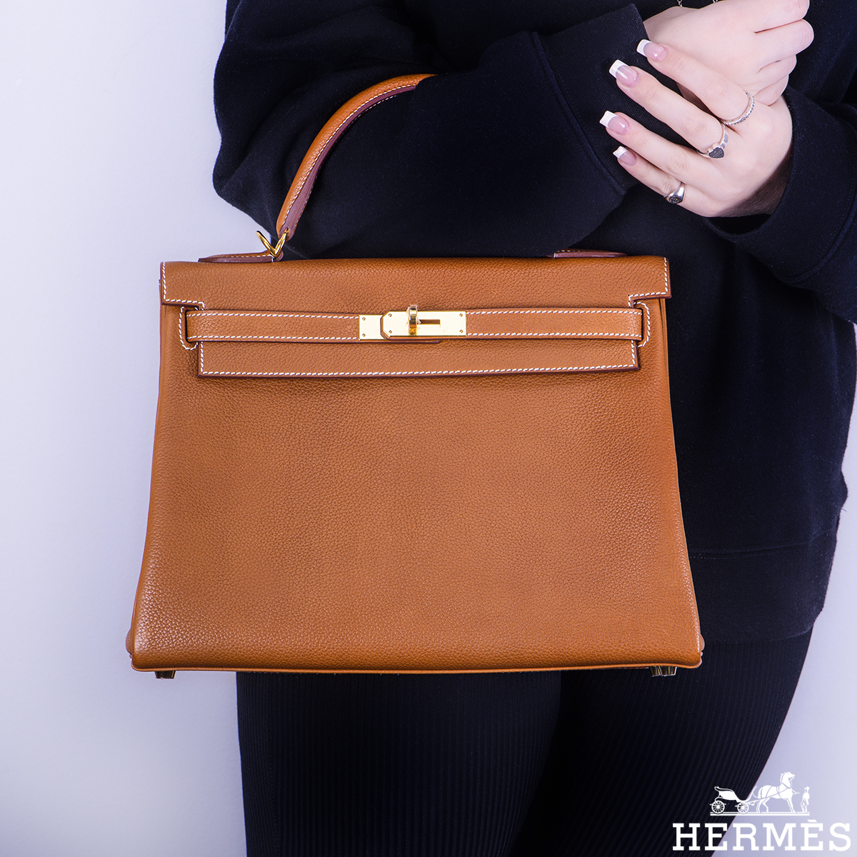 Hermès Fauve Barenia Faubourg Kelly Retourne 32 QGB0H1YZ0B000